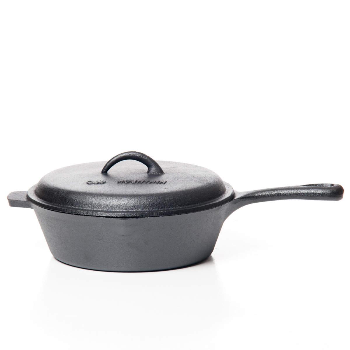 CAST IRON DEEP FRY SKILLET WITH LID 10.5X3 - Dutch Country General Store