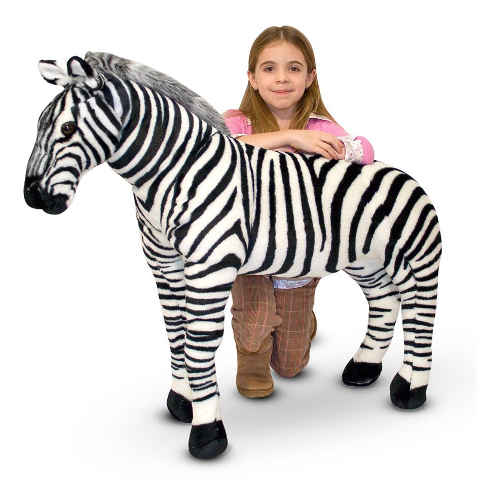 zebra stuffed animal large